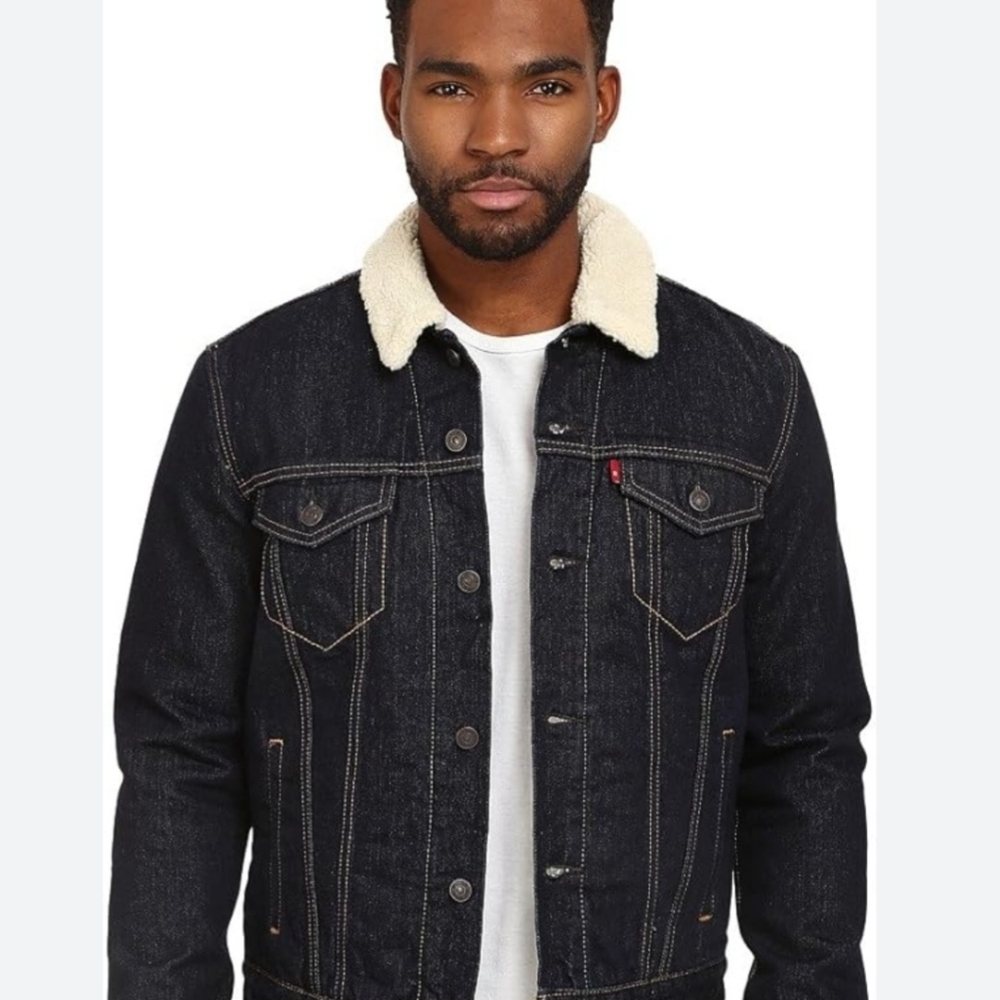 Levi's Men's Trucker Sherpa Denim Front Buttons Jacket 2XL
